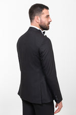 Load image into Gallery viewer, Bojoni Trivento Black Royal Classic  Slim Fit Suit Tuxedo
