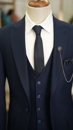 Load image into Gallery viewer, Bojoni Burnley Navy Blue   Slim Fit Suit
