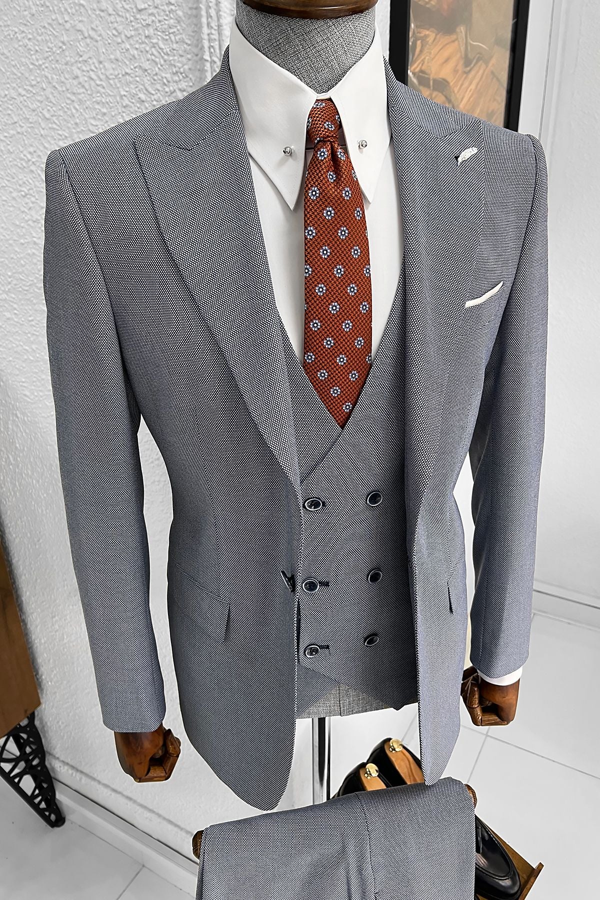 Bojoni Ravenna Slim Fit High Quality Blue Suit