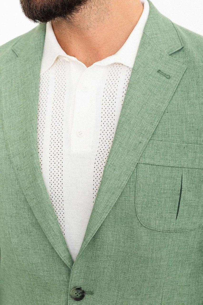 Bojoni Torretta Slim Fit Green Blazer