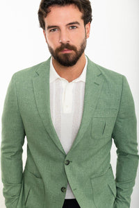 Bojoni Torretta Slim Fit Green Blazer