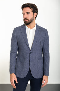 Bojoni Torretta Slim Fit Navy Blue Blazer