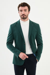 Bojoni Torretta Slim Fit Green Blazer