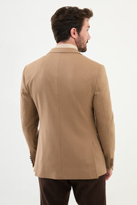 Bojoni Torretta Slim Fit Beige Blazer