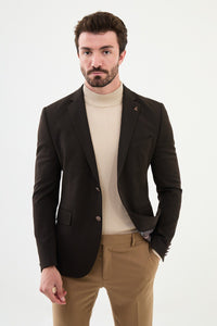 Bojoni Torretta Slim Fit Brown Blazer