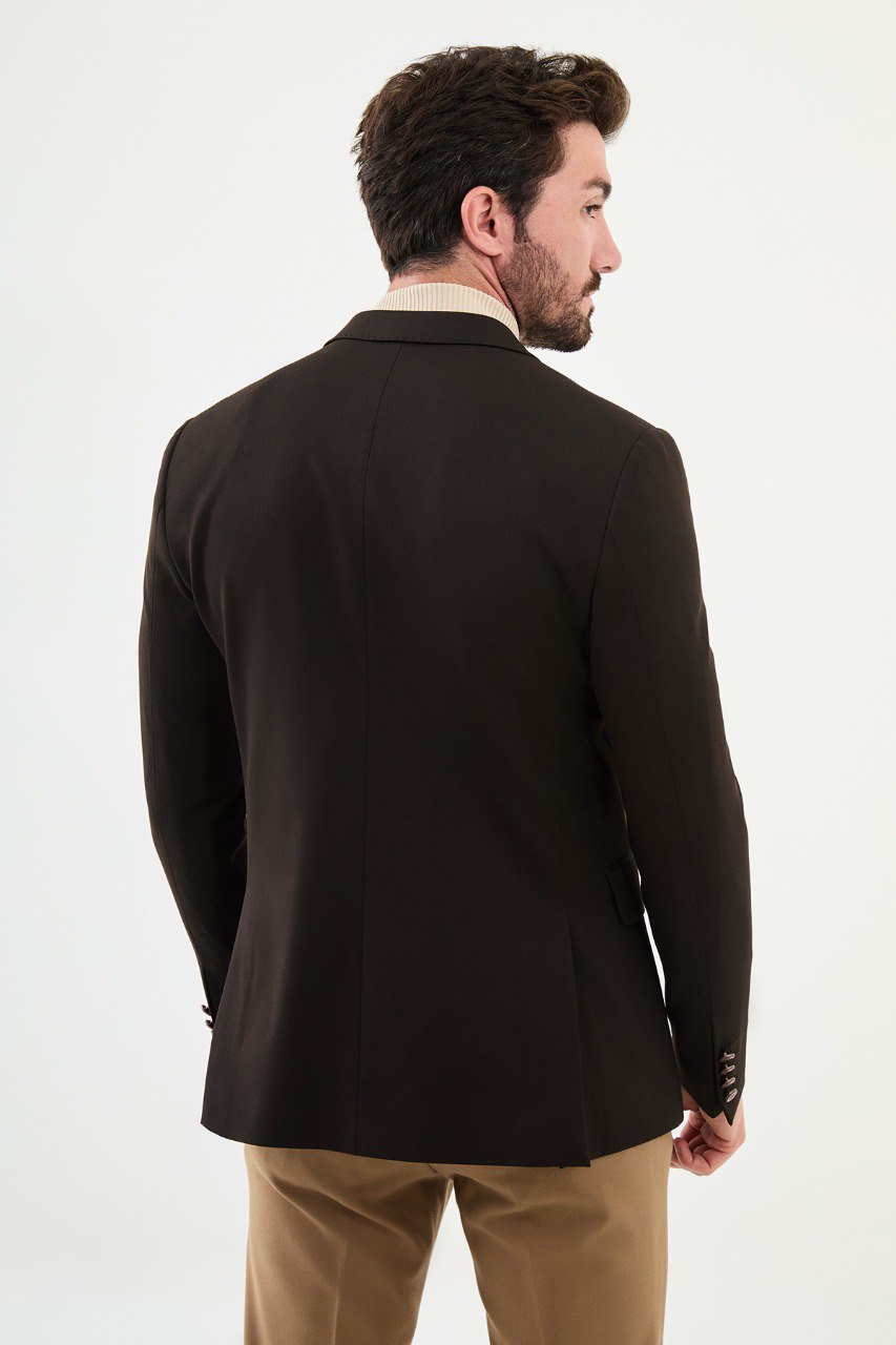 Bojoni Torretta Slim Fit Brown Blazer