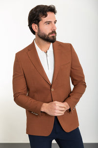 Bojoni Torretta Slim Fit Brown Blazer