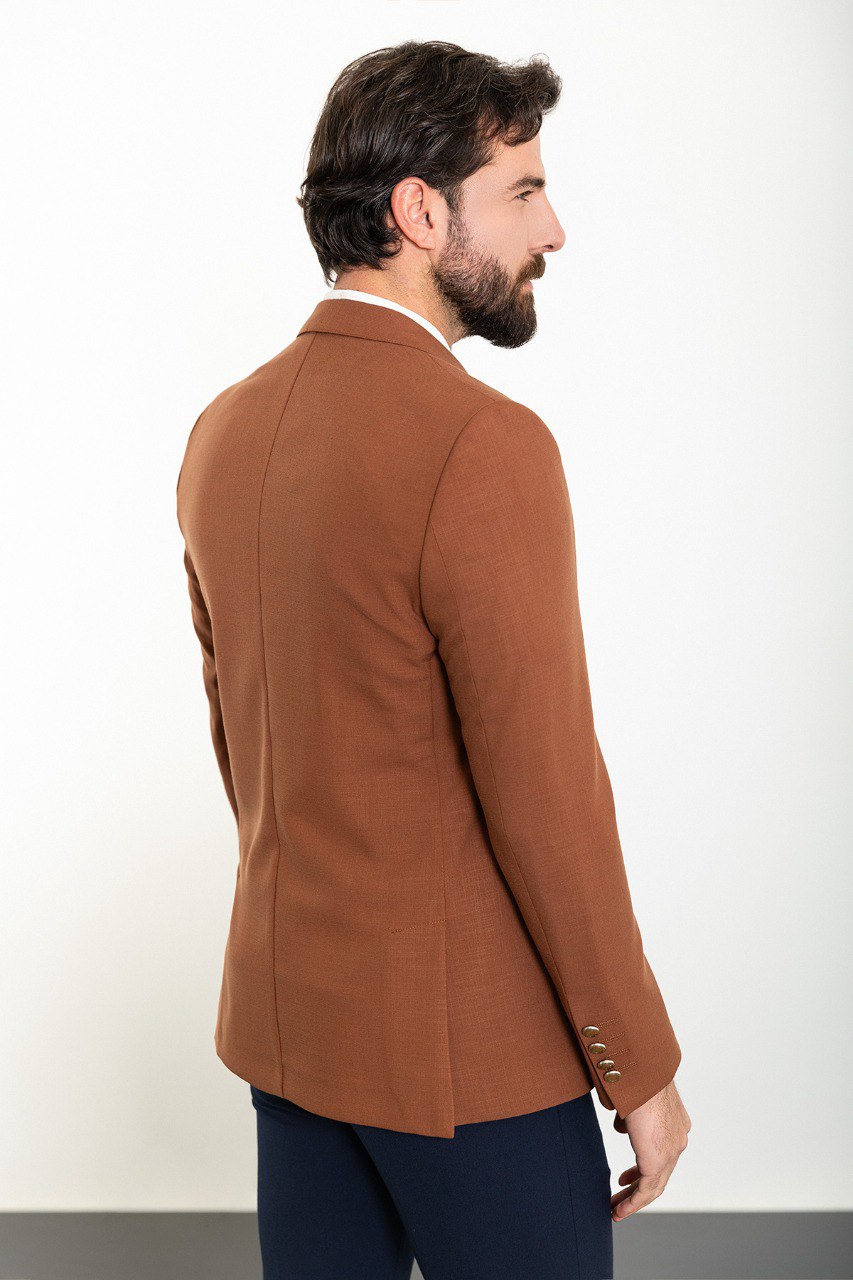 Bojoni Torretta Slim Fit Brown Blazer