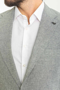 Bojoni Torretta Slim Fit Grey Plaid Blazer