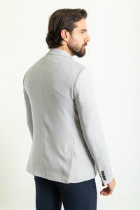 Bojoni Pezza Slim Fit Light Grey Blazer