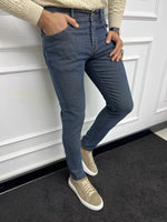 Load image into Gallery viewer, Leon Slim Fit Dark Blue Lycra Jeans

