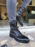 Load image into Gallery viewer, Lance Black Cap Toe Boots-baagr.myshopify.com-shoes2-BOJONI
