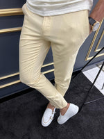 Load image into Gallery viewer, Bojoni Uluwatu Slim Fit Yellow Checkered Pique Trouser
