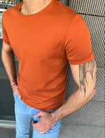 Load image into Gallery viewer, Giovanni Mannelli Slim Fit Camel Short Sleeve Tees
