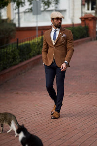 Bojoni Shagori Slim Fit Italian Fabric Camel Suit