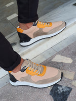 Load image into Gallery viewer, Bano Yellow Lace-up Suede Leather Shoes-baagr.myshopify.com-shoes2-brabion
