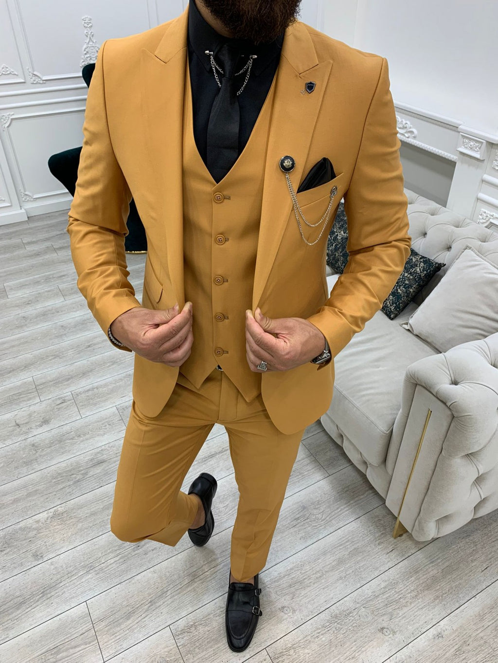 Montreal Mustard Slim Fit Suit-baagr.myshopify.com-1-BOJONI