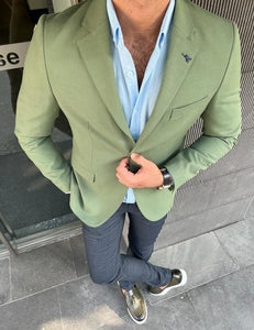 Giovanni Mannelli Dovetail Khaki Blazer