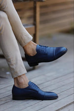 Load image into Gallery viewer, Bojoni Uluwatu  Lace up Blue Classic Shoes
