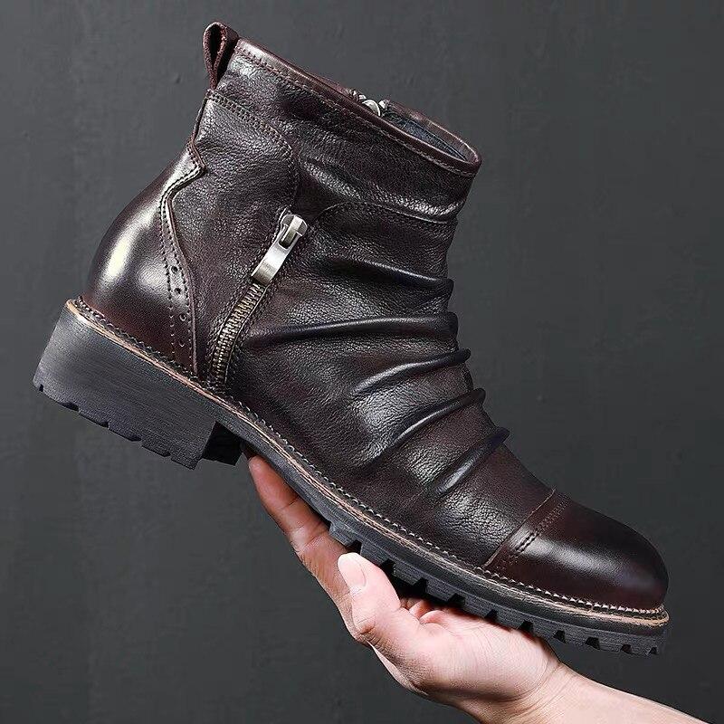 Wrinkled Leather Boots-baagr.myshopify.com-shoes2-BOJONI