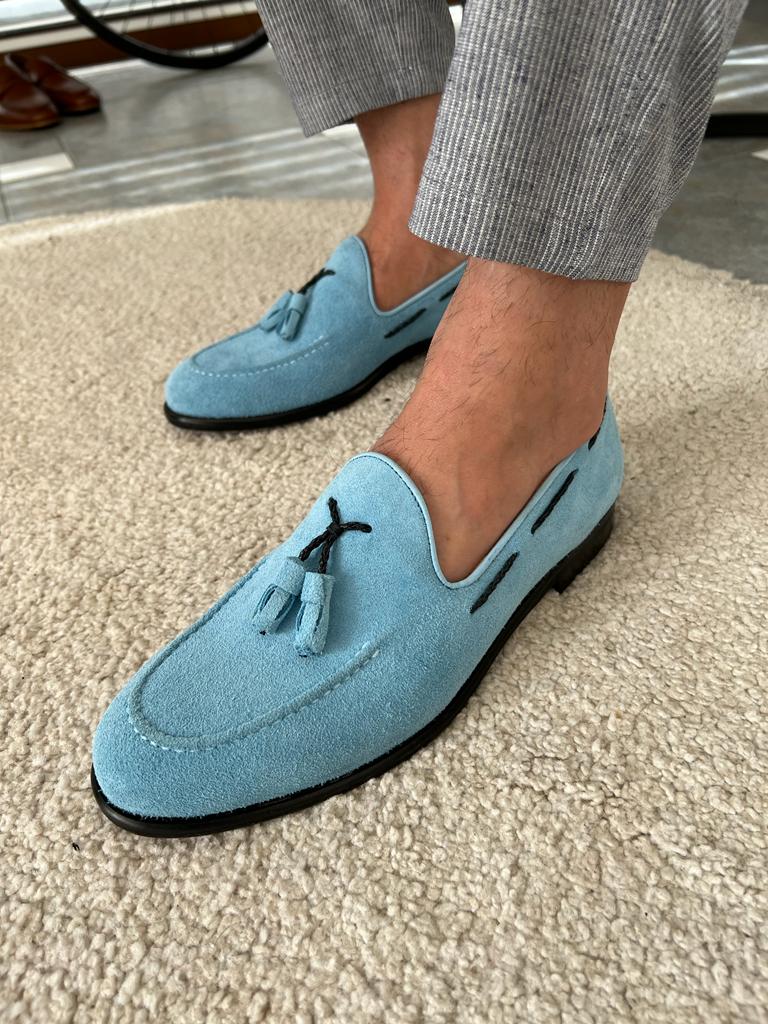 mens sky blue dress shoes | Harvey by Amali On Season Mens Casual Moccasin Loafers, Slip-On