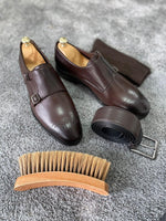 Load image into Gallery viewer, Nadeli Brown Double Monk Straps-baagr.myshopify.com-shoes2-BOJONI
