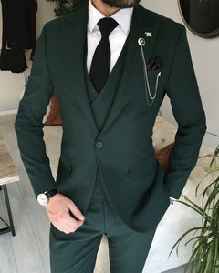 Bojoni Amato Slim Fit Dark Green Suit