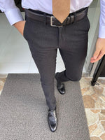 Load image into Gallery viewer, Frezo Black Slim Fit Cotton Pants-baagr.myshopify.com-Pants-BOJONI
