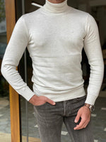 Load image into Gallery viewer, Bojoni Turino White Slim Fit Turtleneck Sweater-baagr.myshopify.com-sweatshirts-BOJONI
