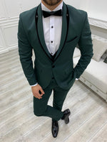 Load image into Gallery viewer, Partoni Royal Shawl Green Slim Fit Tuxedo-baagr.myshopify.com-1-BOJONI
