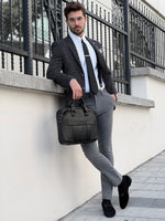 Load image into Gallery viewer, Bojoni Astoria Slim Fit High Quality Mono Collar Knitted Black Blazer
