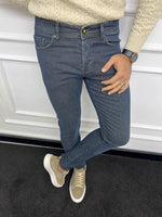 Load image into Gallery viewer, Leon Slim Fit Dark Blue Lycra Jeans
