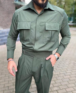 Load image into Gallery viewer, Forenza Khaki Slim Fit Suit Set-baagr.myshopify.com-Shirt-BOJONI
