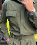 Load image into Gallery viewer, Forenza Khaki Slim Fit Suit Set-baagr.myshopify.com-Shirt-BOJONI
