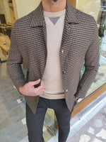 Load image into Gallery viewer, Clemson Brown Slim Fit Plaid Jacket-baagr.myshopify.com-Jacket-brabion
