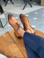 Load image into Gallery viewer, Nadeli Tan Lace Up Oxfords-baagr.myshopify.com-shoes2-BOJONI
