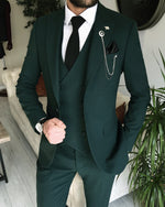 Load image into Gallery viewer, Bojoni Amato Slim Fit Dark Green Suit
