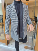 Load image into Gallery viewer, Bojo Black Slim Fit Single Breasted Long Coat-baagr.myshopify.com-Jacket-BOJONI
