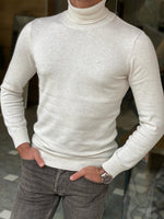 Load image into Gallery viewer, Bojoni Turino White Slim Fit Turtleneck Sweater-baagr.myshopify.com-sweatshirts-BOJONI
