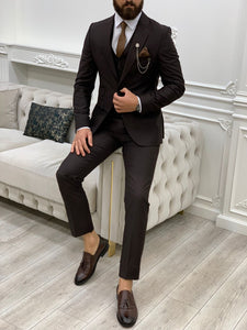 Bojoni Dayton Bitter Brown Slim Fit Suit