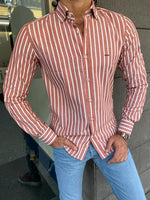 Load image into Gallery viewer, Giovanni Mannelli Slim Fit Tile Striped Shirt
