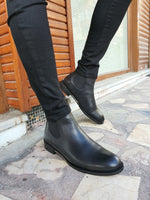 Load image into Gallery viewer, Bojo Genuine Leather Black Boots Shoes-baagr.myshopify.com-shoes2-BOJONI
