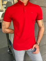 Load image into Gallery viewer, Giovanni Mannelli Slim Fit Red Polo Tees
