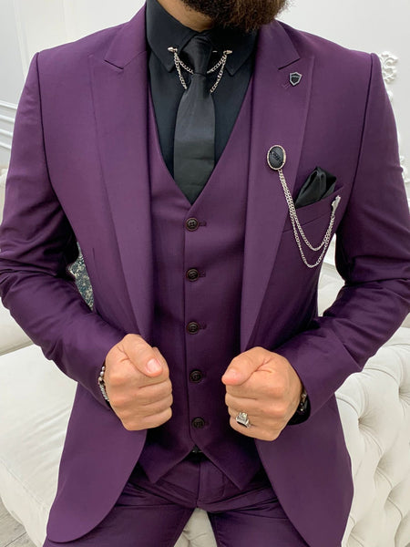 Montreal Purple Slim Fit Suit | BOJONI