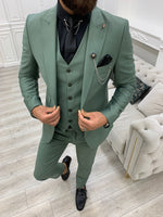 Load image into Gallery viewer, Montreal Water Green Slim Fit Suit-baagr.myshopify.com-1-BOJONI
