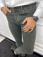 Load image into Gallery viewer, Leon Slim Fit Khaki Lycra Jeans
