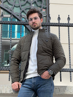 Load image into Gallery viewer, Bojoni Astoria Slim Fit Double Sided Goose Down Khaki Winter Coat
