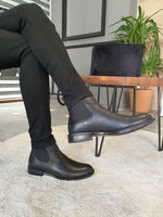Load image into Gallery viewer, Bojo Genuine Leather Black Boots Shoes-baagr.myshopify.com-shoes2-BOJONI
