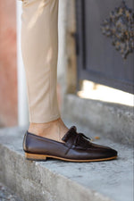 Load image into Gallery viewer, Bojoni Uluwatu Double Buckled Brown Detailed Loafer
