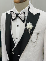 Load image into Gallery viewer, Partoni Diamond White Slim Fit Tuxedo
